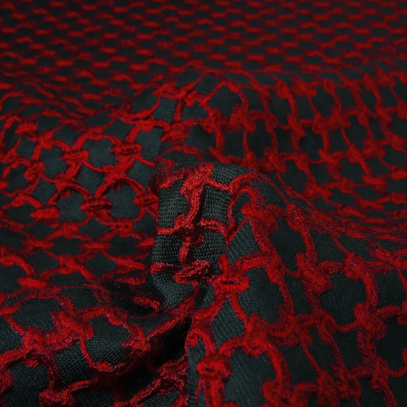 
SBY15B luxury 3d casual women dresses men suit circle material wool acrylic jacquard fabric 