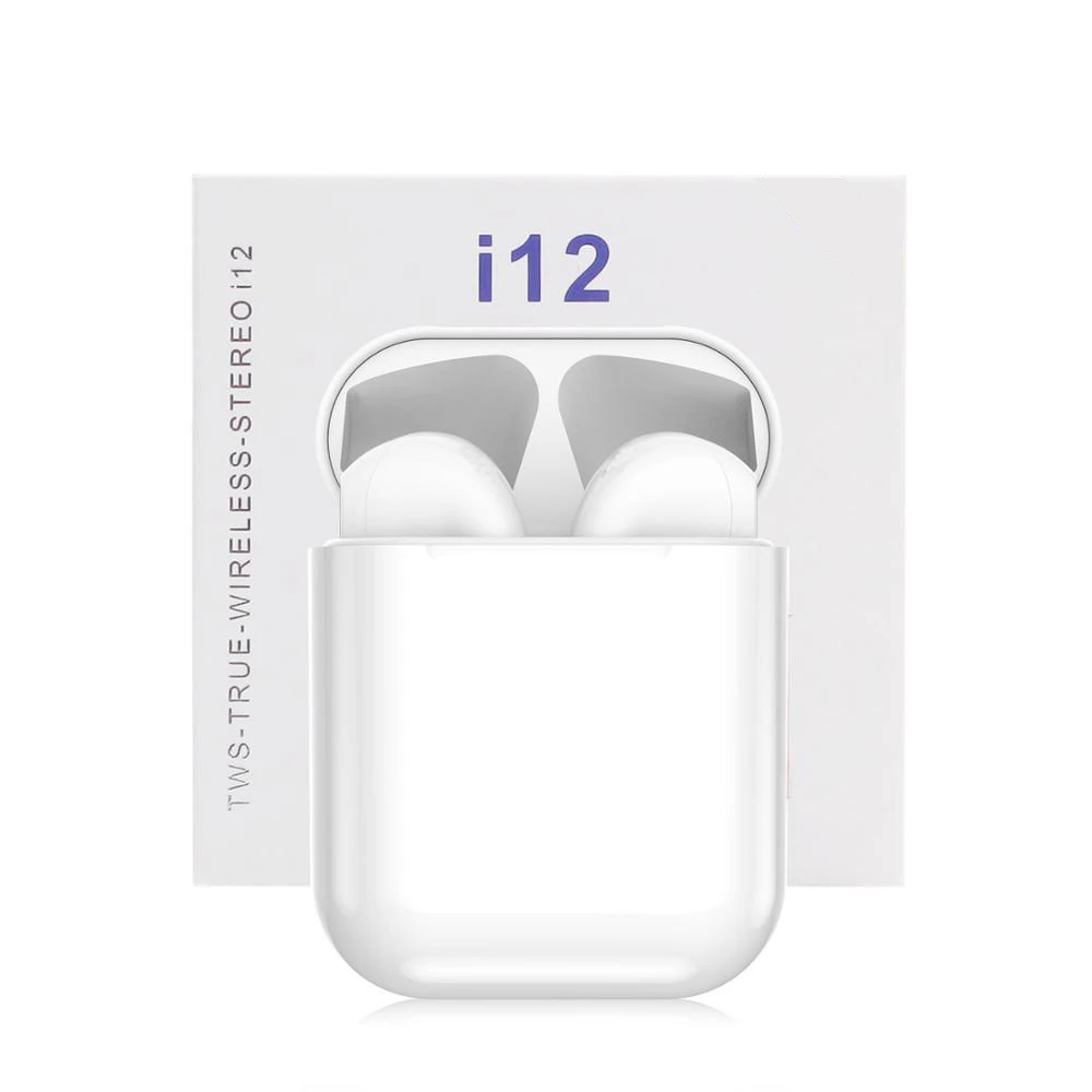 

2021 hot selling gaming Sports office earphone White TWS i12 wireless headset earphones headphones headsets