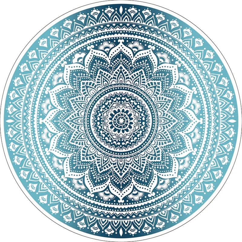 

New Design Polyester Beach Mats Quick Dry Round Beach Blanket Sand Free Beach Towel