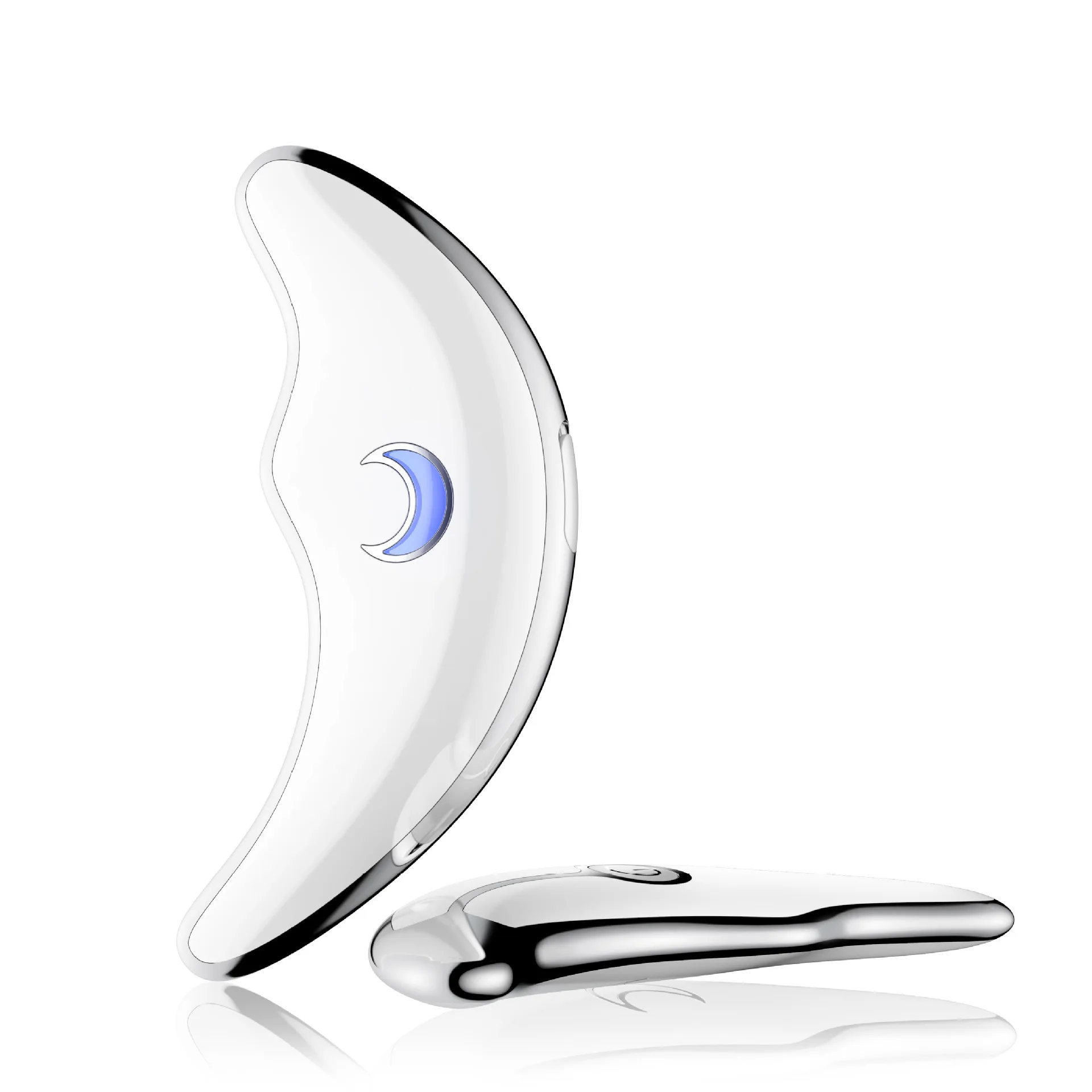 

moon shape gua sha scraping massage tool vibrating face massage roller ultrasonic facial massager