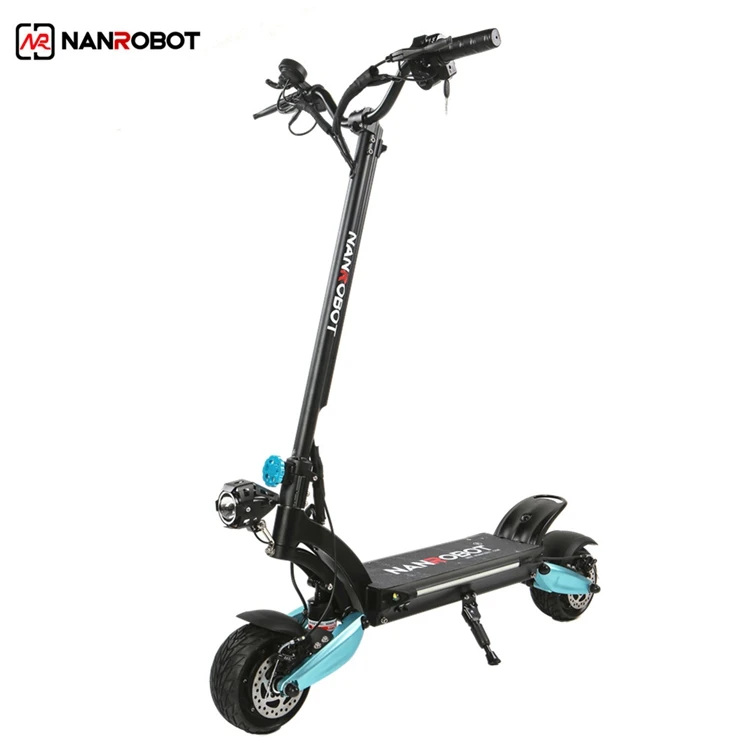 

1600w Fast Lowest Price 48v 40km Urban Big Foot Speedway 5 Electric Scooter For Adult, Black and blue details