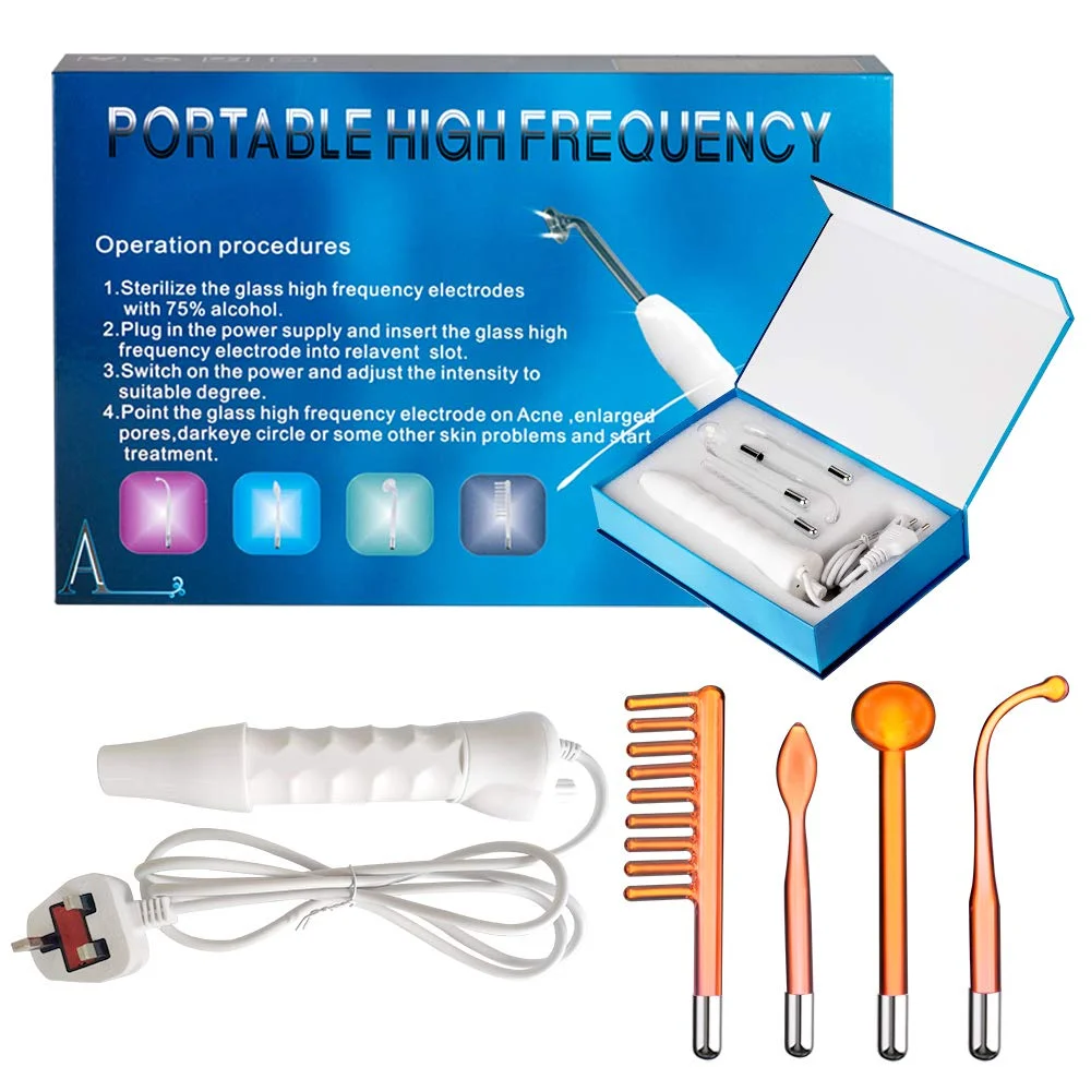 

Portable Electrode Ozone Radio Massage Face Beauty Device Spa Salon Facial High Frequency Machine therapy stick