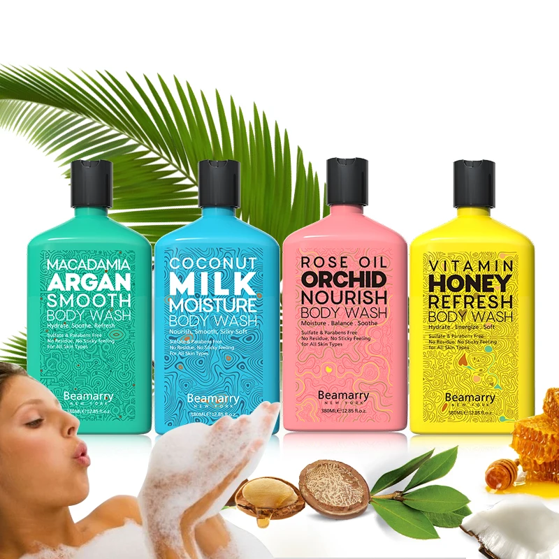 

Wholesale Private Label Anti-Wrinkles Skin Whitening Shower Gel Rose Oil Bubble Bath Body Wash