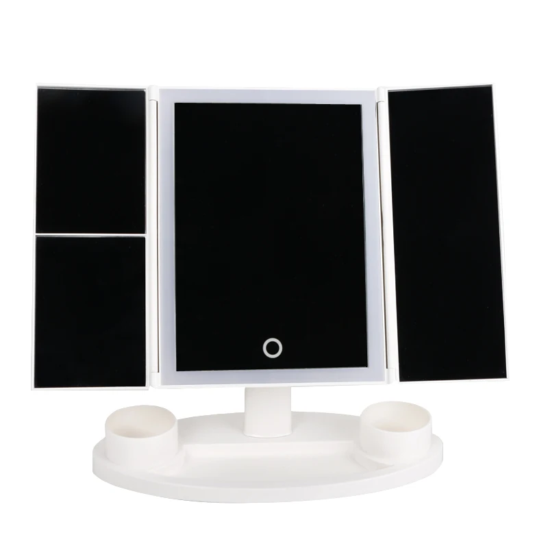 

Manufacturer Sales Led Trifold Vanity Mirror Light Mirror Makeup Custom Mirror Folding Kit, Customized pantone color