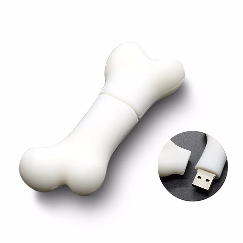 

Novelty Animal 3D PVC Custom Logo Pen Drive Memory Stick Bone Shape USB Flash Drive