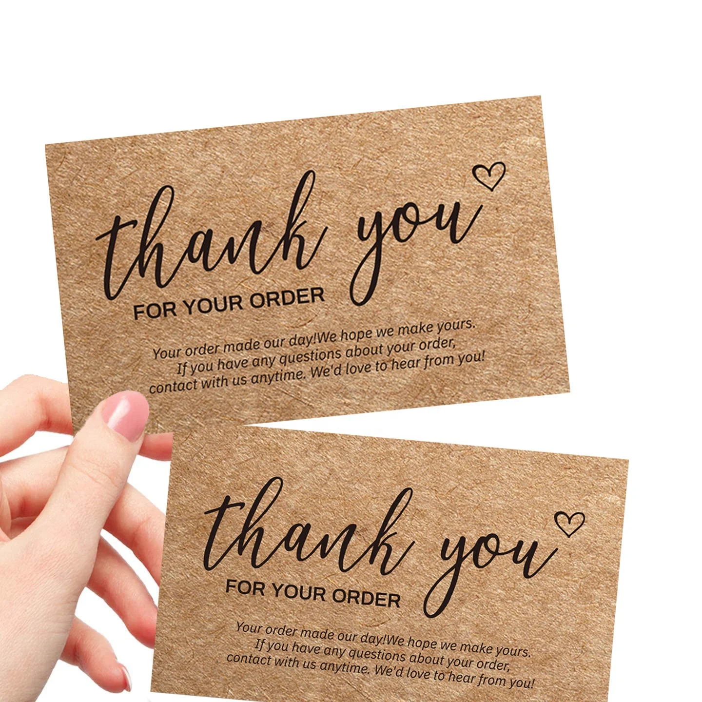 

Kraft Paper Thank You Card For Small Business Jewelry Cards With Logo Christmas Gift Card Box For Food