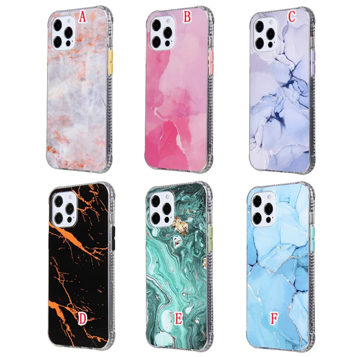 

Shockproof Bling Marble Soft TPU Case For iPhone 13 12 Mini 11 Pro X 7 8 Plus XR XS Max SE 2020 Skin Cover For i phone11 pro max