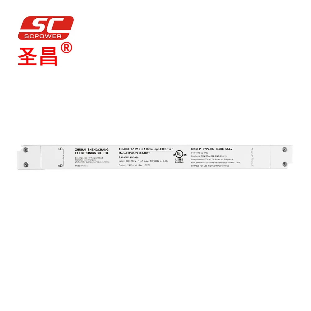 
Low Voltage 100V 277V Switching Power Supply 100W 24V 4.17A SMPS LED Lighting Transformer 