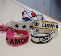 

Beautiful colorful handmade woven bracelet, custom name/letters/logo braided Friendship bracelet