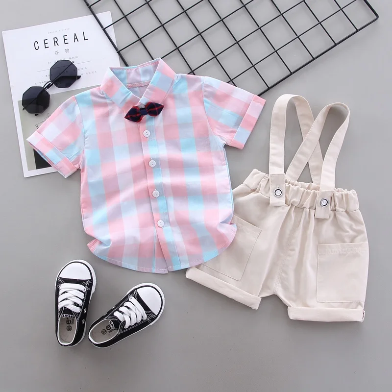 

2022 new design kid boy clothes children summer suit two-piece short sleeve set 2 years boys clothing sets