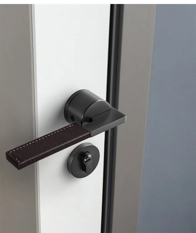 现代真皮门杆处理室内设计门把手