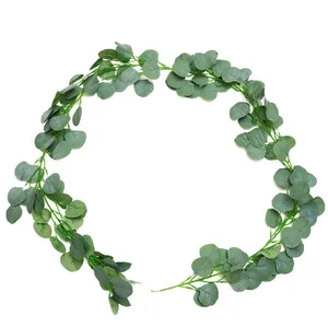 Image of Wholesale hanging eucalyptus wreath greenery leaves