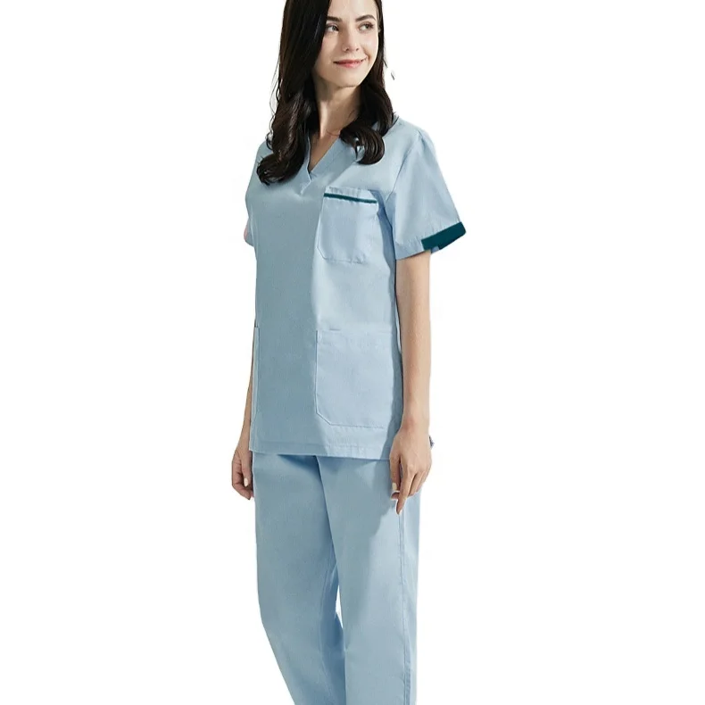 

Unisex Medical Scrubs Nursing Uniforms Hospital Scrub Tops And Pants Uniform Clothing 2021