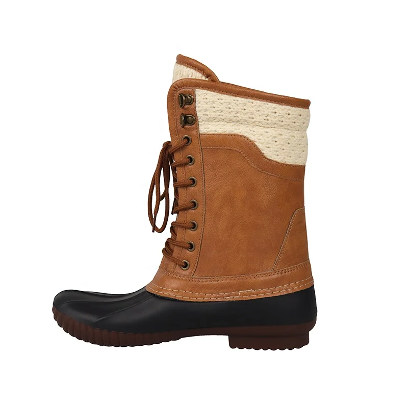 

Wholesale Mid Tube Duck Boots Non-Slip Personality Women Fashion Mid Tube Duck Boots, As the picture