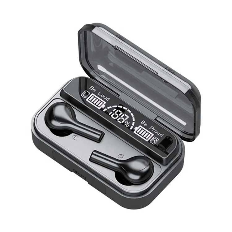 

F9-278 tws earbuds lcd Digital Display wireless headphones with charging case, 2 color