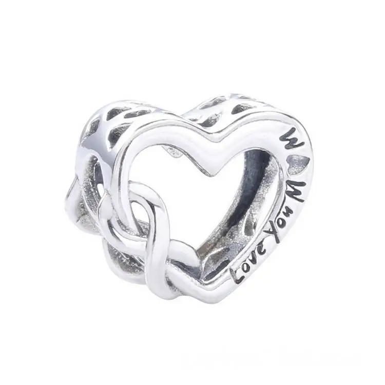 

Wholesale 925 silver Heart gemstone charm
