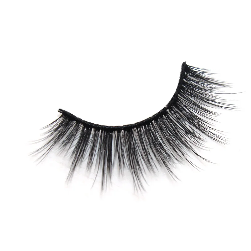 

China products online black False Individual Lashes 3D 13mm false eyelashes with private logo, Black, brown,colorful