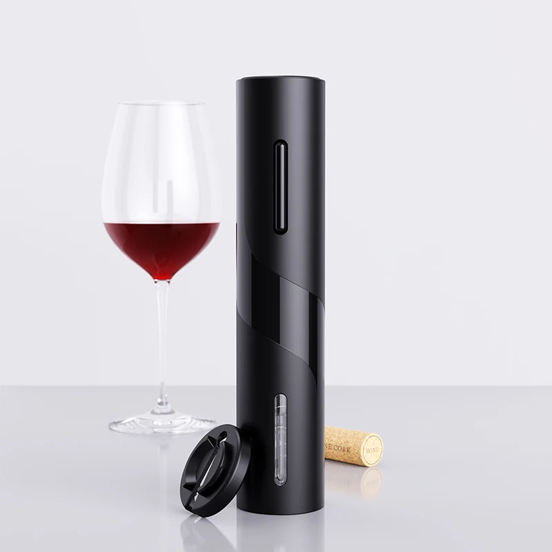 

Hot sale Family Gift Portable Battery Operated Automatic Wine Bottle Opener Electric Wine Corkscrew Opener, Black