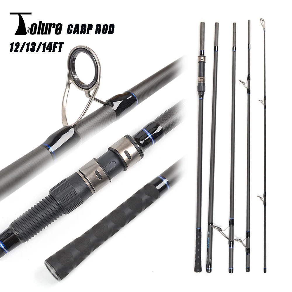 

Weihai factory custom Travel portability 12ft 13ft 14ft 4 5 6 section fishing rod Carbon Fiber Carp Fishing Rods