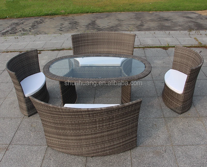 New Design Outdoor Garden Rattan Furniture Pe Rattan Wicker Dining