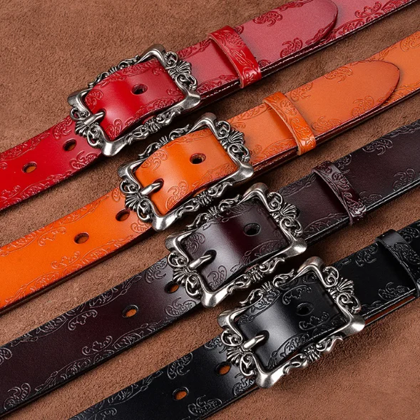 
2019 hot sales ylm Fashion Girls strap accessories Bohemian style bead belt women Wide waist decoration Korean Carved belt 