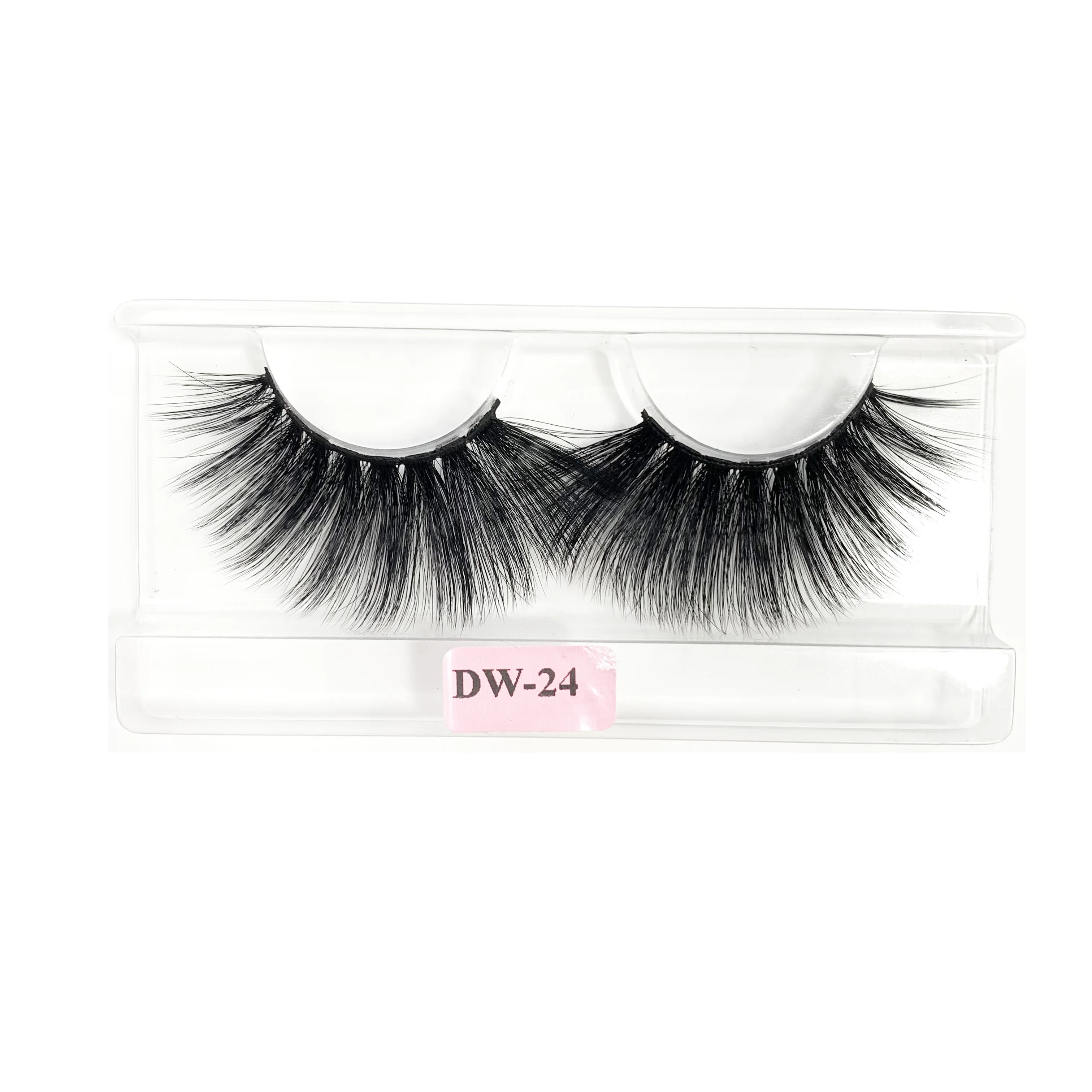 

Custom False Eyelash Packaging Box 25 mm Set Synthetic Fiber eyelashs, Black color