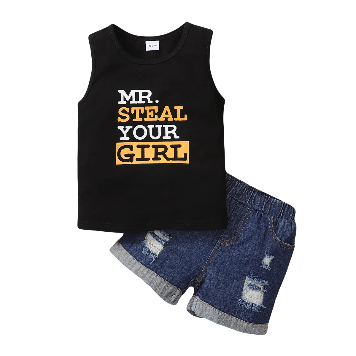

Wholesale Cheap 2Pcs baby boys' clothing sets clothes summer newborn baby clothes sets Sleeveless top and shorts baby boy set, Mix color
