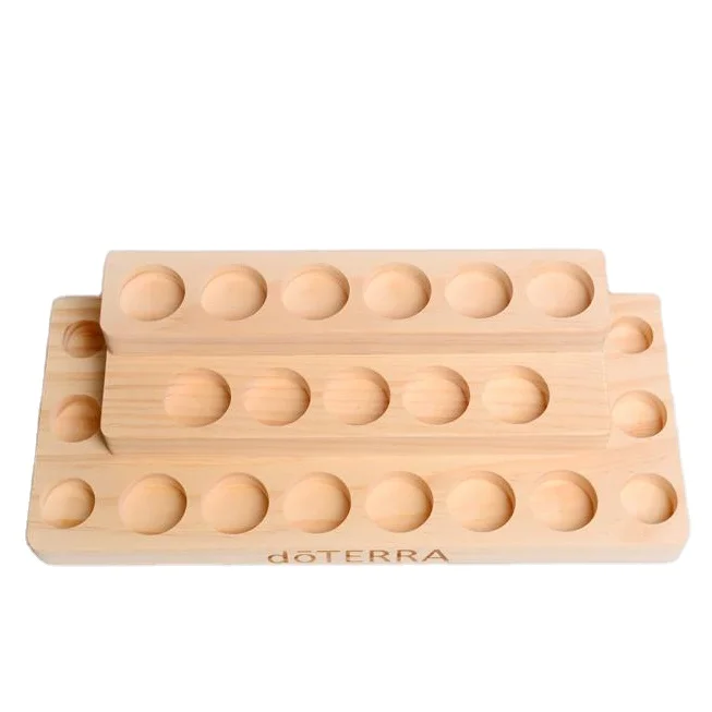 

Natural pine wood showbox storage box container for 15ML essential oil bottle in3 layer