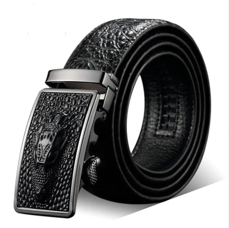 

Business Buckle Belts Men Black Automatic Casual Leather Belts