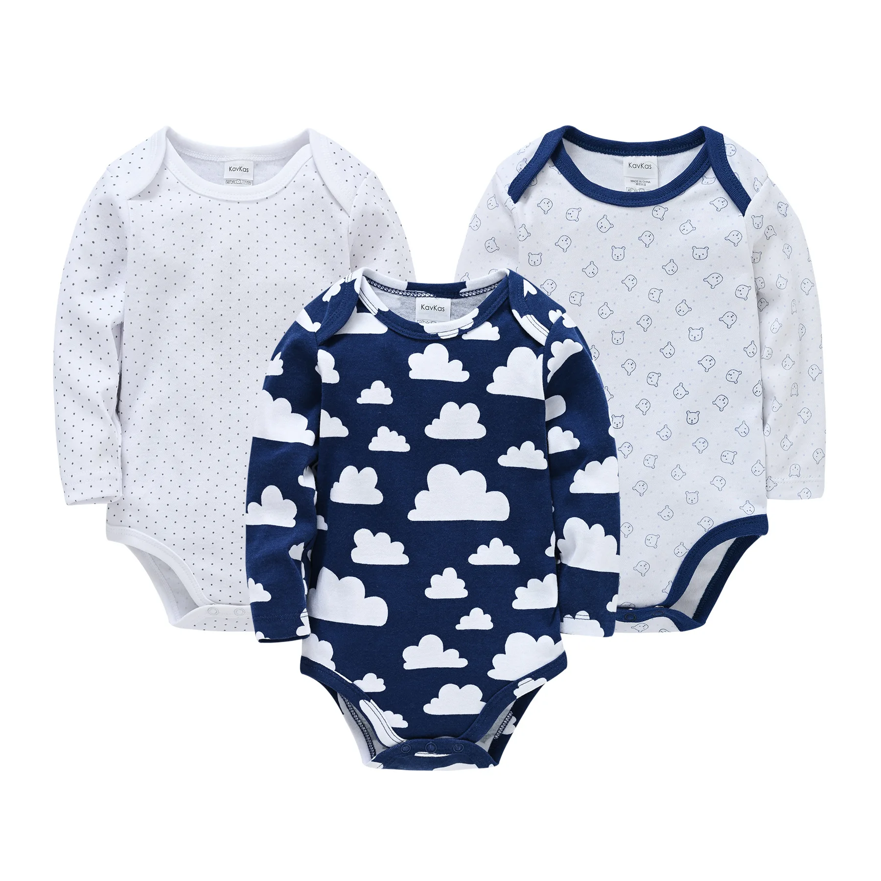 

JiAmy Comfortable 3 Piece Sets Cotton Sleepwear Infants Clothes Baby Rompers For 0-12M