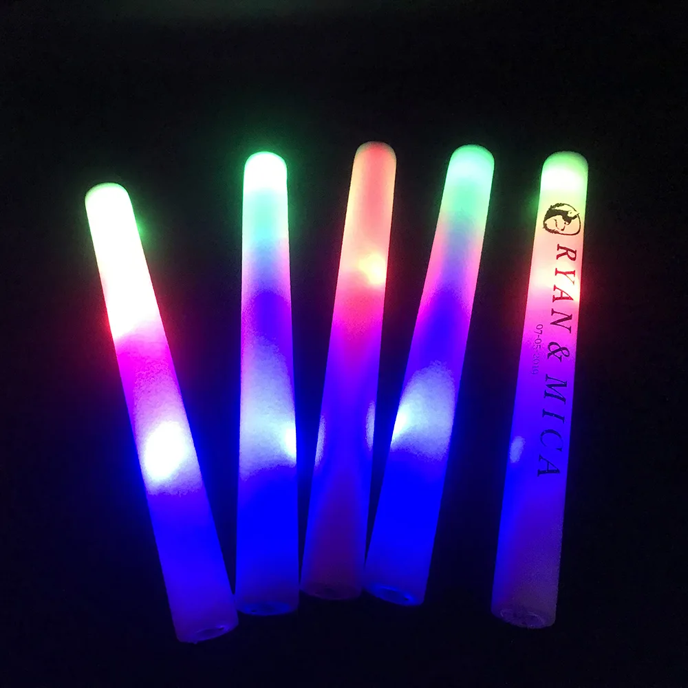 Custom Led Light Stick Customized Logo Flashing Led Glow Foam Sticks