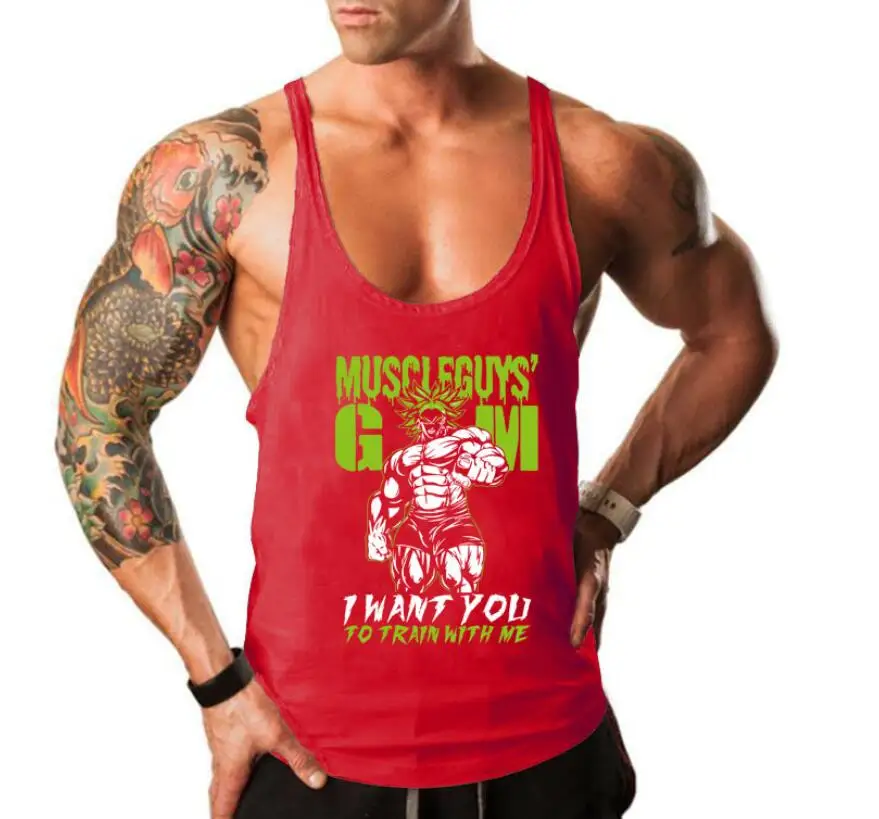 
Good quality men fitness vest muscle wear bodybuilding cloth gym T-shirt sports wear 