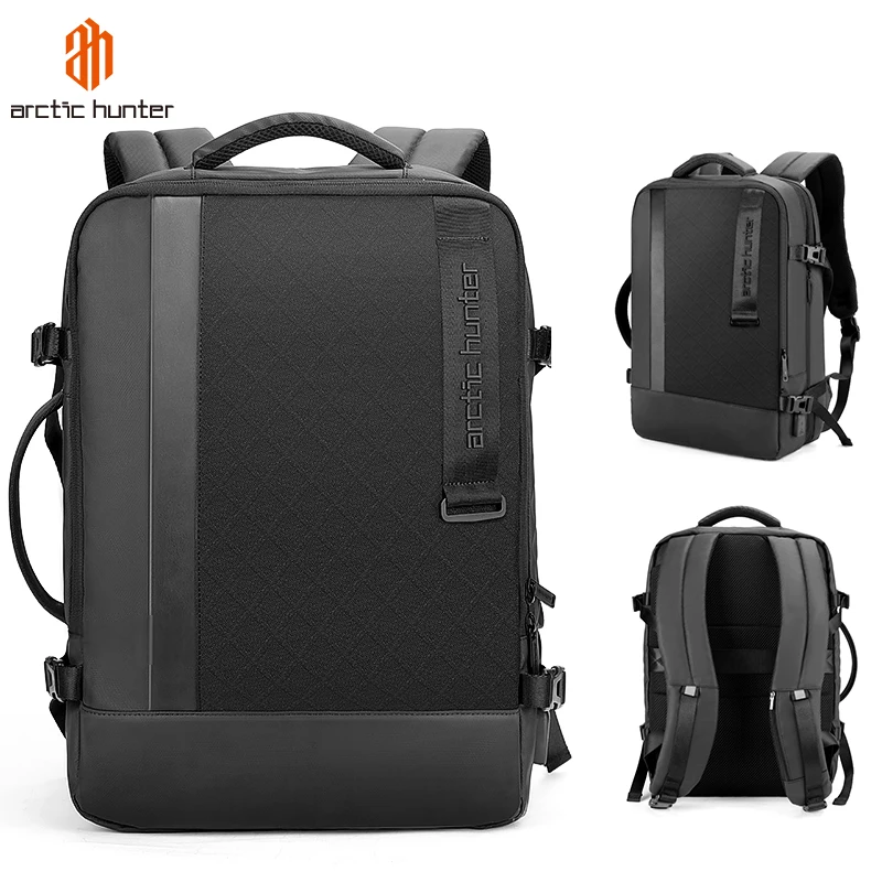 

Factory Arctic Hunter RFID Best Seller OEM Business Bagpack Usb Laptop Bags Men Custom Waterproof Smart Laptop Backpack Bag, Black