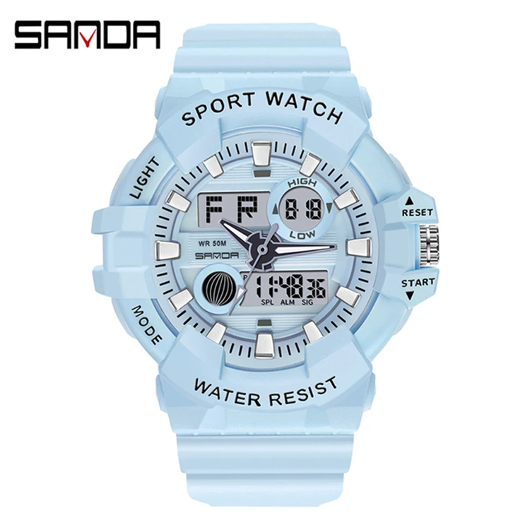 

SANDA 3037 Fashion Women's Sports Watches Military Waterproof Watch Analog Digital Watch Ladies Clock Casual Relogio Feminino