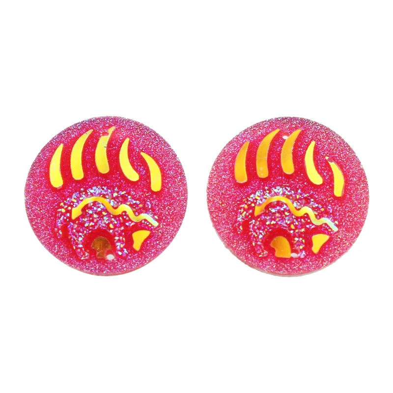 

Taidian 50 PCS/BAG Jewelry Findings 25 MM round Little Bear claw Flat Back Resin Rhinestone For Beadwork