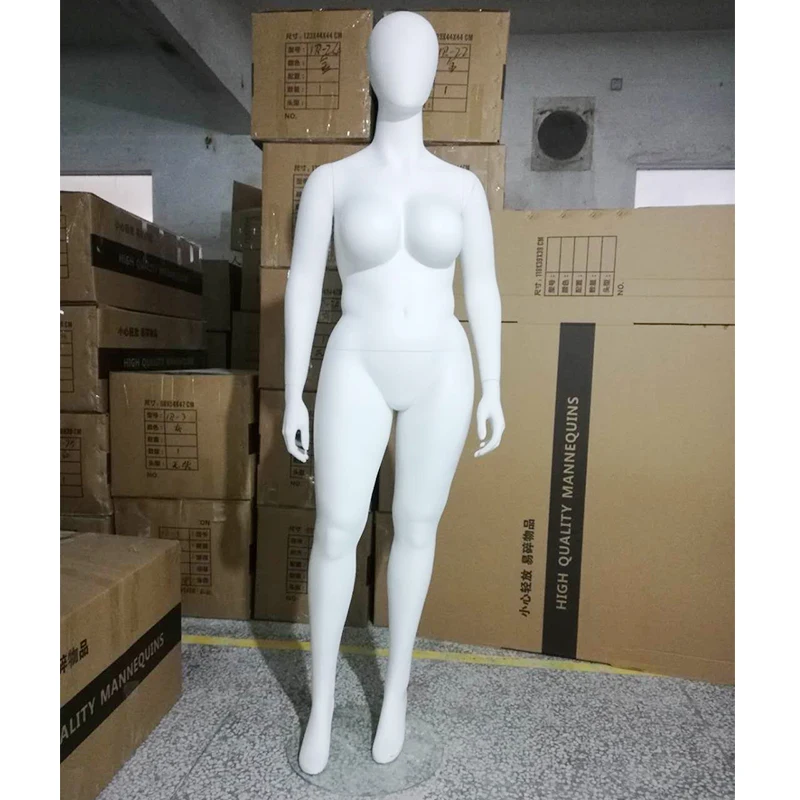 

Customized Fiberglass Plus Size Headless/with head Curvy Female Mannequin - Right Knee Bent Pose