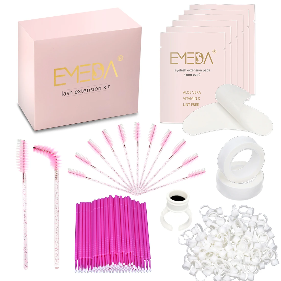 

Emeda eyelash tools sets wholesale silk eyelash manufacturers professional Russian volume lash extension tools sets vendor, Transparent colour