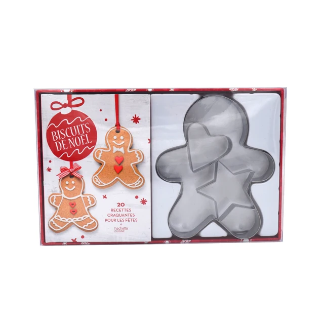 

Cute Gingerbread Man Heart Star Shape Baking Forms Tools Custom Stainless Steel Cookie Cutters