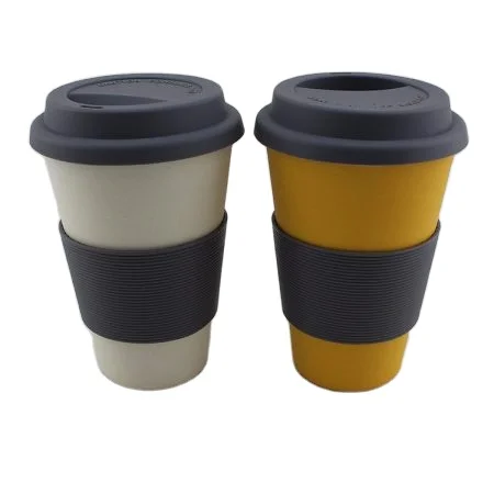 

MIKENDA 450ML Wholesale Durable Bamboo Fiber Coffee Cup Reusable travel mugs