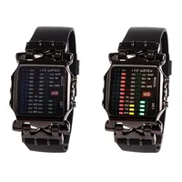 

Fashion Men's Digital Sport Men Watches LED Electronic Lava Watch Clock Leather Band Watches