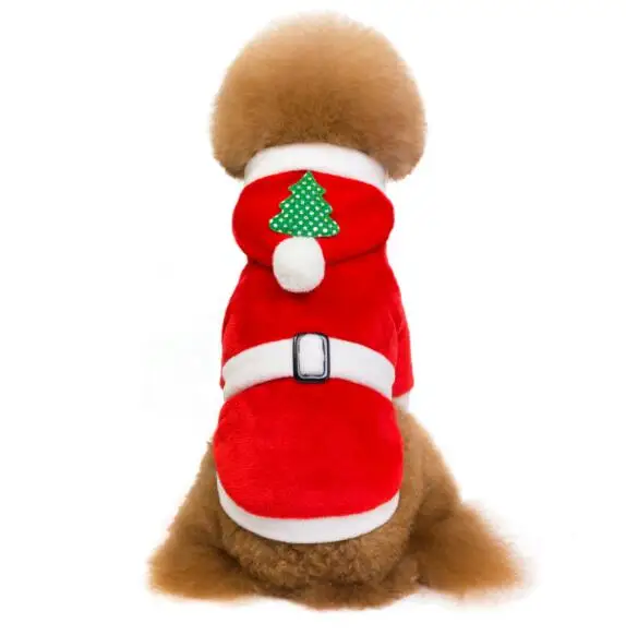 

Winter Hoodie Santa Dog Costume Christmas Pet Coat Clothes For Dog Chihuahua Yorkshire Poodle, Optional