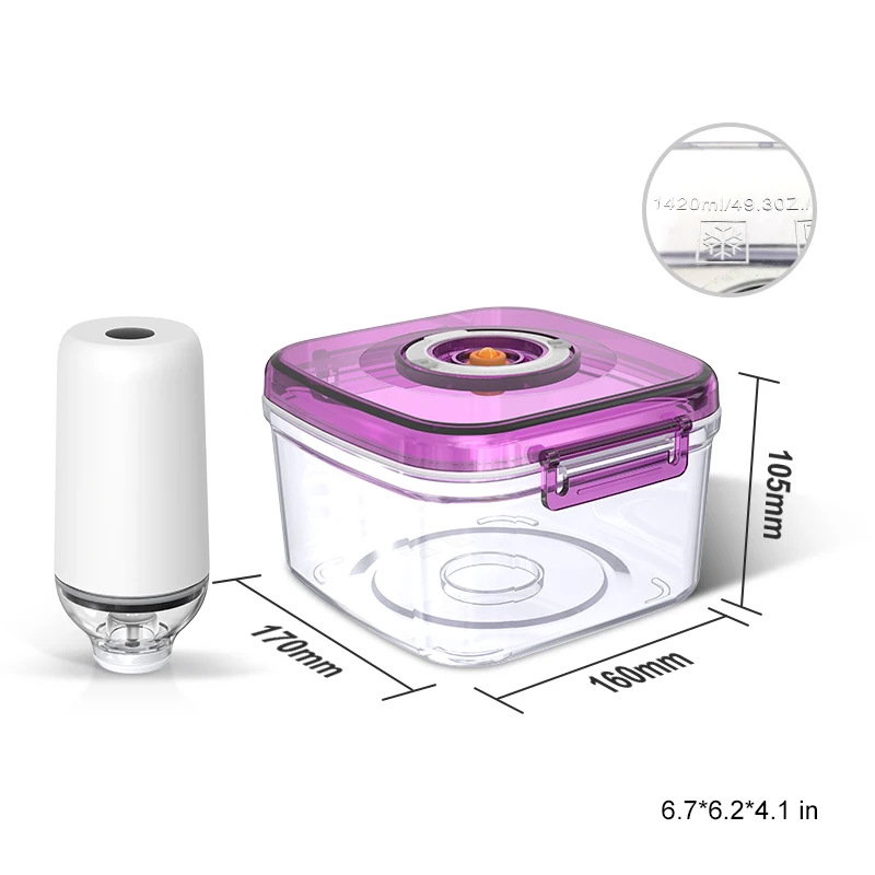 

air tight lock glass vacuum container with a electric pump for coffee beans & food storage