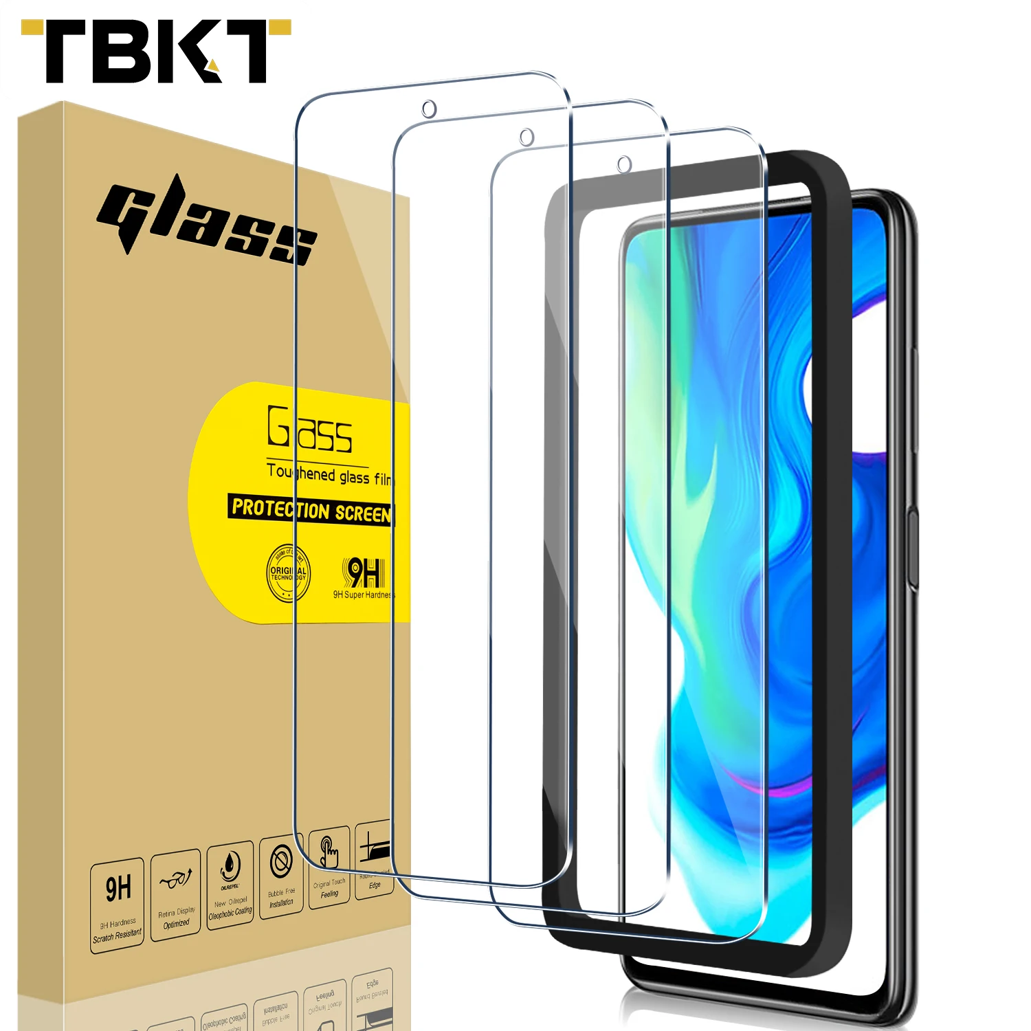 

Screen Protector glass Anti shock 3D Screen Tempered Glass High Transparent For Xiaomi Poco F2 Por