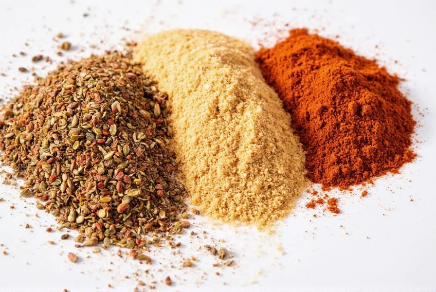 DIY spice jar with label 'Homemade Cajun Mix' and measuring spoons nearby