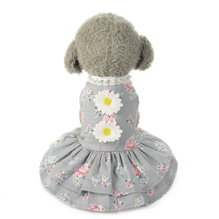 

Spring And Summer Season Simple Pet Skirts Dog Accessories Clothing, Pink, gray