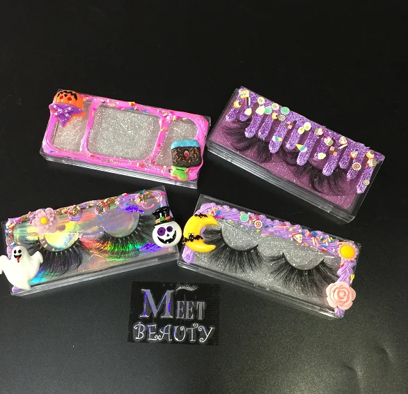 

meetbeauty 2021 New style pull out eyelash box handmade extension lash case customized packaging and private label, Black