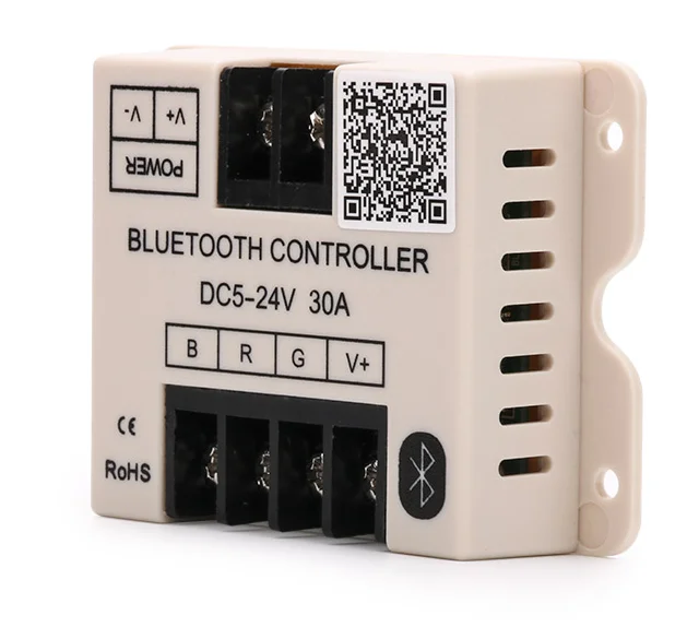 

Plastic RGB Bluetooth Controller WU-BL-RGB-P DC12-24V 30A 3CH Led Dimmer for RGB Strip