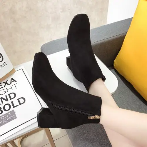 

New Rubber suede Women boots women anti-skidding shoes breathable women's boots 430857