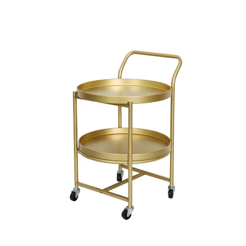 

Gold Storage Cart table top Side Table Shopping Trolley Handcart Magazine Organizer Coffee Holder tray