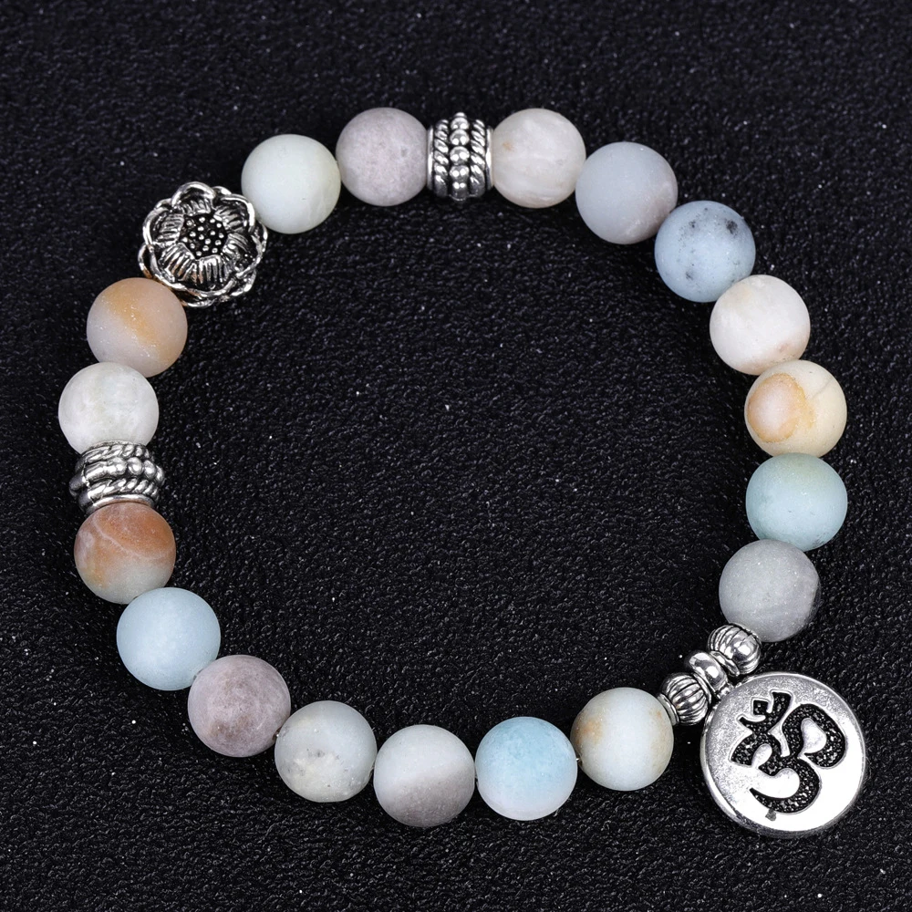 

Bestone Handmade 8mm Semi-precious Natural Stone Chakra Bead Yoga Charm Bracelets Round Beads Bracelet